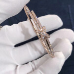 Jeux De Liens Chaumet Premiers Liens Bracelet In Pink Gold Set With Diamonds