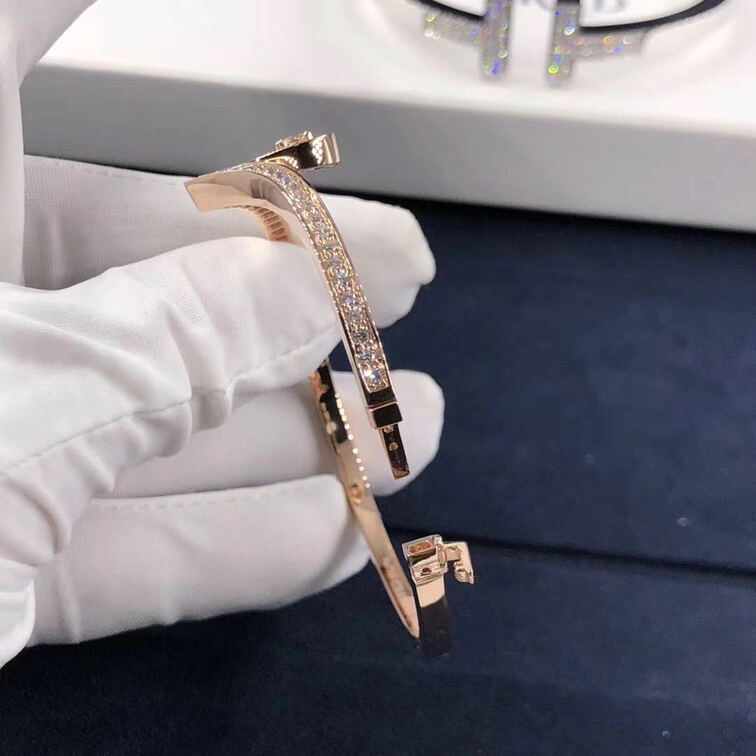 Josephine Aigrette 18ct Pink Gold And Diamond Bracelet