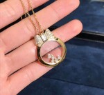 Chopard 18k Rose Gold Happy Diamonds Icons Pendant Necklace