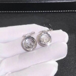 Chopard Happy Diamands Earing 18k White Gold With Diamonds