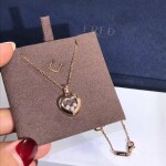 Chopard Happy Diamands Happy Heart Necklace 18k Rose Gold With Diamonds