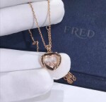 Chopard Happy Diamands Happy Heart Necklace 18k Rose Gold With Diamonds