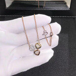 Chopard Happy Diamands Heart Necklace 18k Rose Gold White Gold Rose Gold With Diamonds
