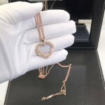 Chopard Happy Diamands Necklace 18k Rose Gold With Diamonds