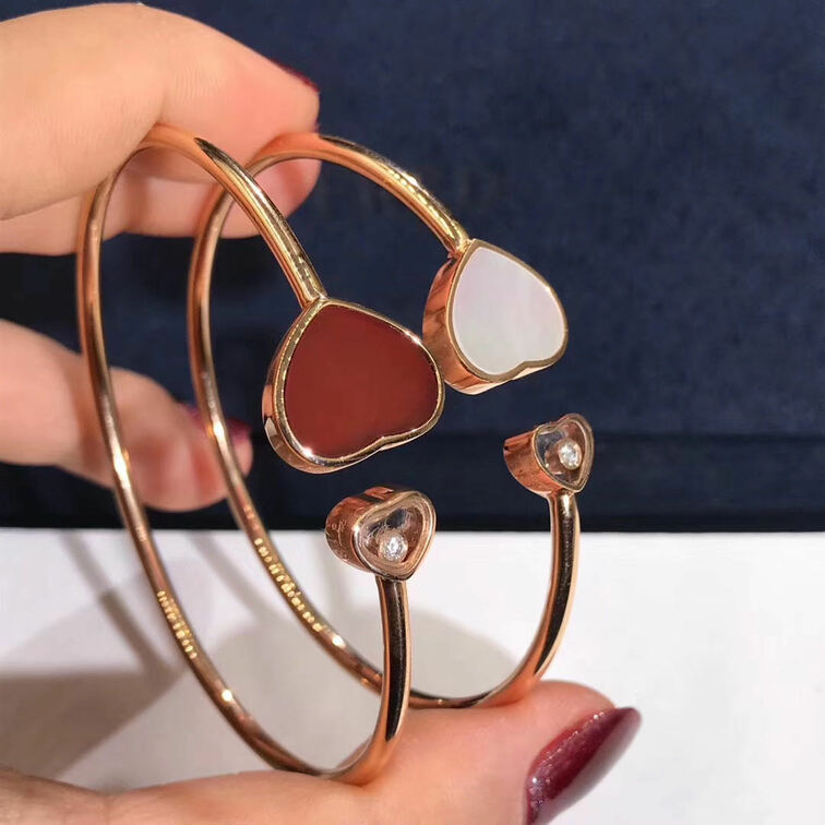 Chopard Happy Hearts Gems And Diamond Bangle Bracelet