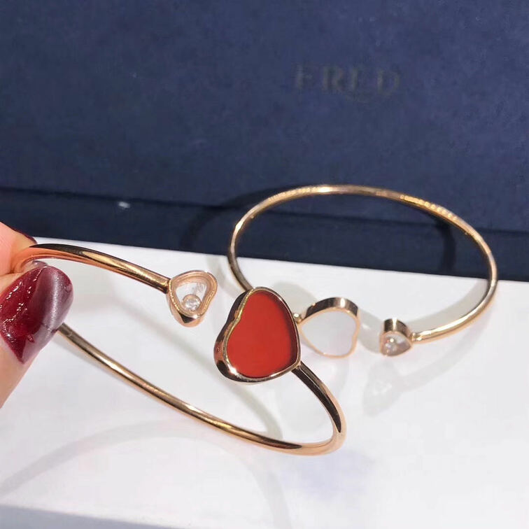 Chopard Happy Hearts Gems And Diamond Bangle Bracelet