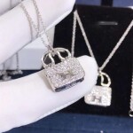 Hermes Bag Necklace Full Diamonds