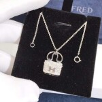 Hermes Bag Necklace Full Diamonds