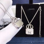 Hermes Bag Necklace Full Diamonds