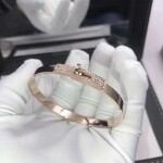 Hermes Kelly Bracelet Rose Gold With Diamonds