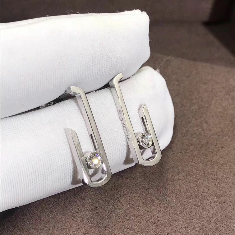 Messika Move Earring 18k White Gold With Diamonds