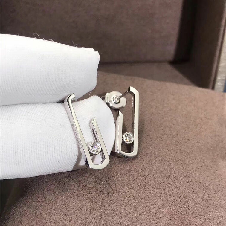 Messika Move Earring 18k White Gold With Diamonds