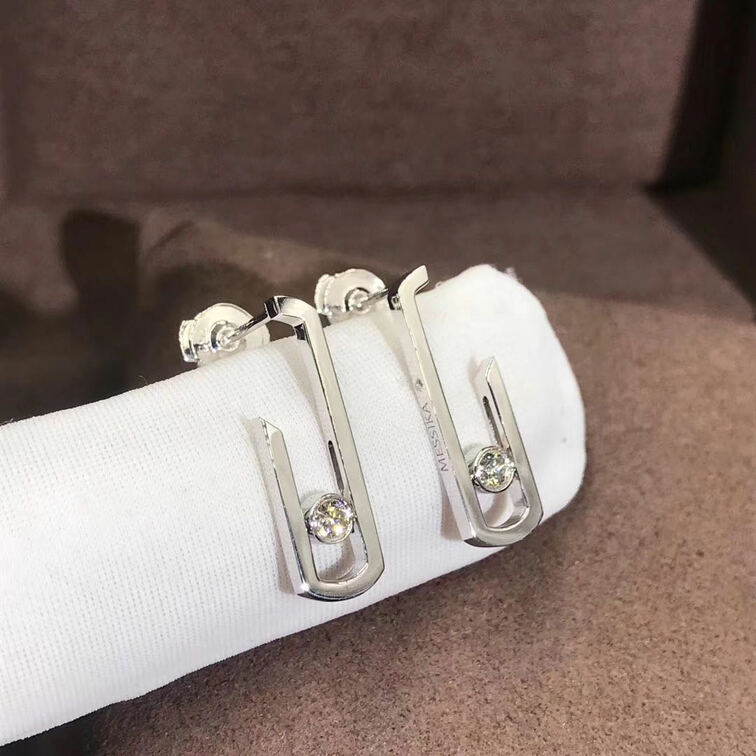 Messika Move Earring 18k White Gold With Diamonds