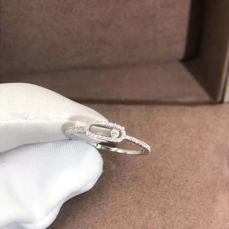 Messika Single Move Diamond Ring Fashion Lover Full Diamonds Ring