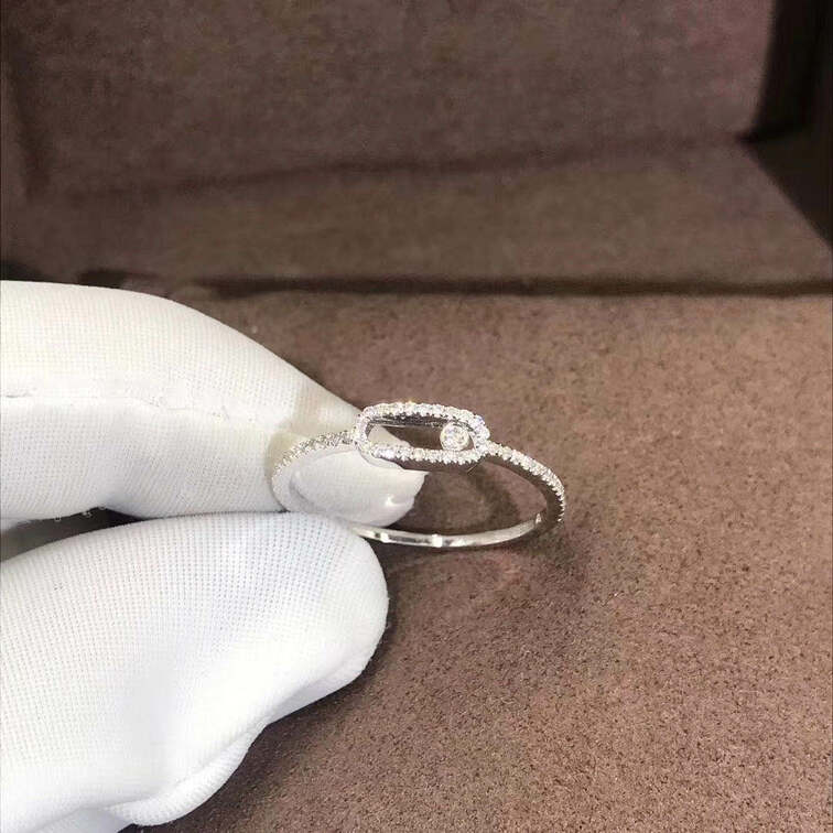 Messika Single Move Diamond Ring Fashion Lover Full Diamonds Ring
