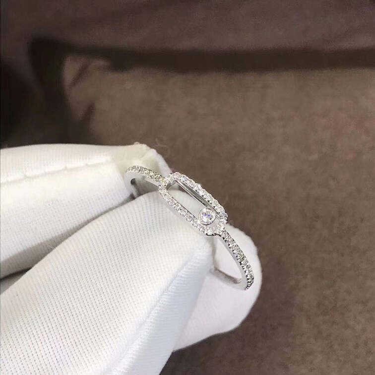 Messika Single Move Diamond Ring Fashion Lover Full Diamonds Ring