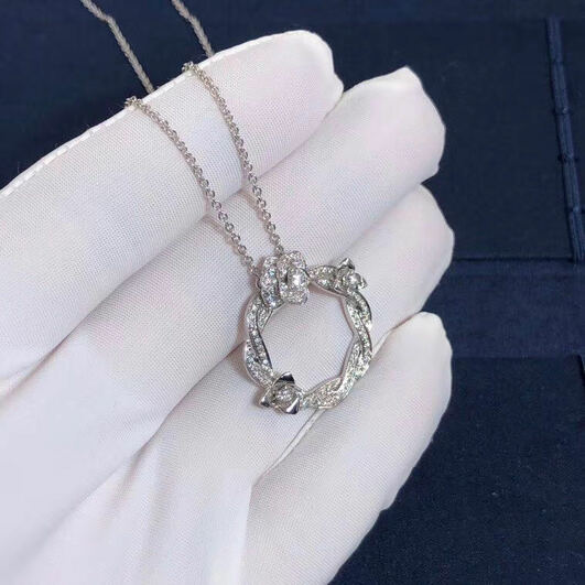 Custom Made Piaget 18k White Gold Diamond Pendant