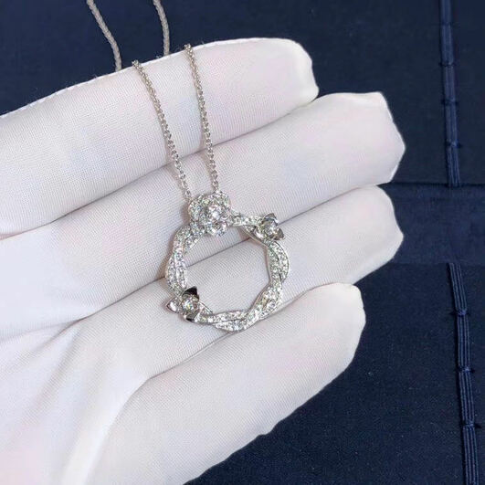 Custom Made Piaget 18k White Gold Diamond Pendant
