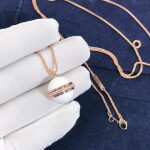 Piaget 18k Rose Gold Chalcedony Diamond Pendant