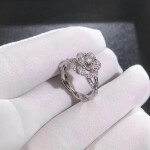 Piaget 18k White Gold With 71 Diamonds 05ct Rose Ring