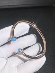 Piaget 18k Yellow Gold Turquoise Diamond Possession Open Bangle Bracelet