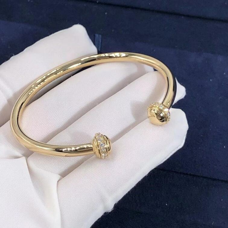 Piaget Possession Open Bangle Bracelet 18k Yellow Gold With Diamonds