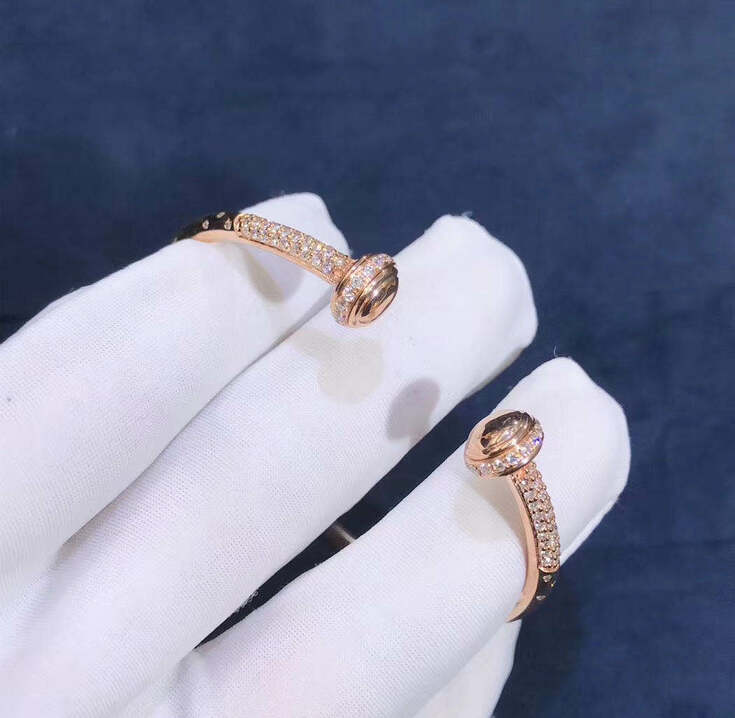 Piaget Possession Open Bangle Bracelet In 18k Rose Gold With Diamonds