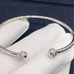 Piaget Possession Open Bangle Bracelet In 18k White Gold With Diamonds