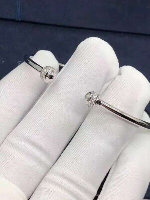 Piaget Possession Open Bangle Bracelet In 18k White Gold With Diamonds