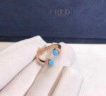 Piaget Possession Ring 18k Rose Gold Kallaite Stone With Diamonds