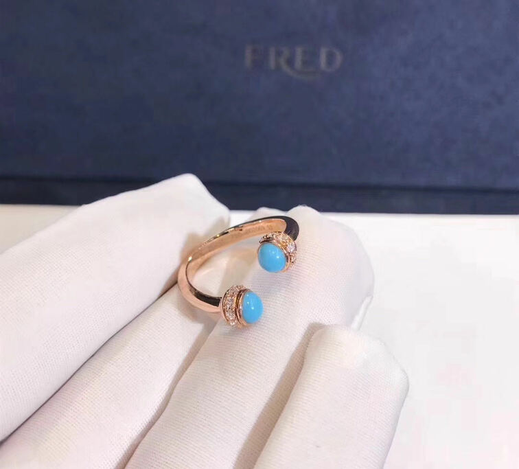 Piaget Possession Ring 18k Rose Gold Kallaite Stone With Diamonds