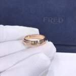 Piaget Possession Ring 18k Rose Gold Three Circle With Diamonds