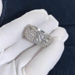 Piaget Possession Ring 18k White Gold Four Circle Full Diamonds