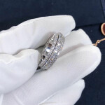 Piaget Possession Ring 18k White Gold Three Circle Full Diamonds