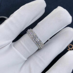Piaget Possession Ring 18k White Gold Three Circle Full Diamonds