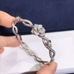 Piaget Rose Bracelet In 18k White Gold Set With 190 Brilliant Cut Diamonds