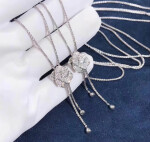 Piaget Rose Necklace In 18k White Gold Set With 41 Brilliant Cut Diamonds