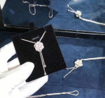 Piaget Rose Necklace In 18k White Gold Set With 41 Brilliant Cut Diamonds