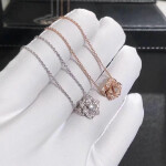 Piaget Rose Pendant In 18k Gold With 36 Diamonds