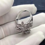 Piaget Rose Ring In 18k White Gold Set With 182 Brilliant Cut Diamonds