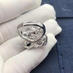Piaget Rose Ring In 18k White Gold Set With 182 Brilliant Cut Diamonds