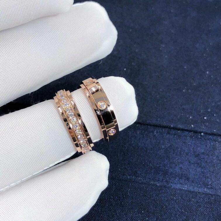 Set Of Piaget Possession Wedding Rings In 18k Rose Gold