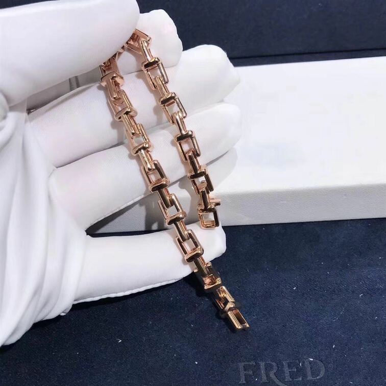 18k Pink Gold Tiffany T Chain Bracelet