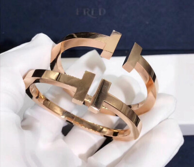 18k Pink Gold Tiffany T Square Bracelet