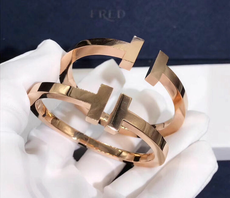 18k Pink Gold Tiffany T Square Bracelet