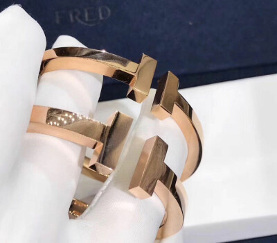 18k Pink Gold Tiffany T Square Bracelet