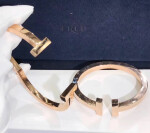 18k Pink Gold Tiffany T Square Bracelet