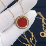 Latest Tiffany T Two Diamond And Carnelian Circle Pendant In 18k Gold