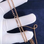 Tiffany Co 18k Rose Gold Beaded Chain Necklace