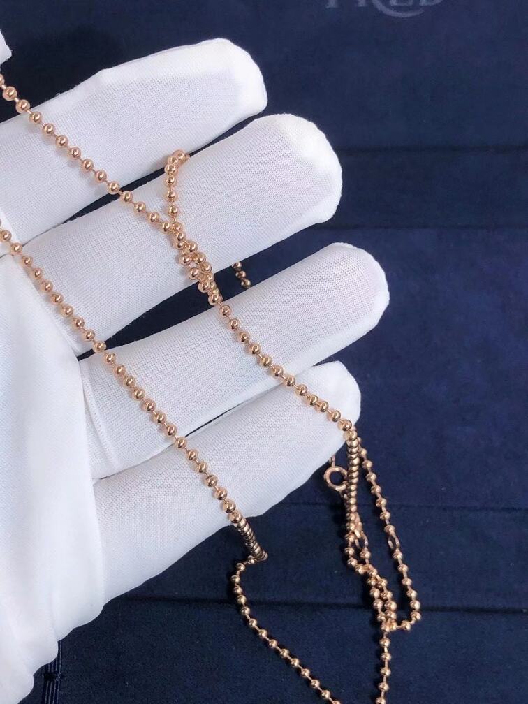 Tiffany Co 18k Rose Gold Beaded Chain Necklace